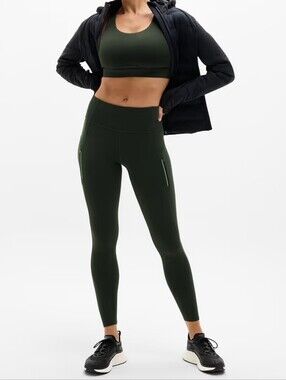 Athleta Black Rainier Cold Weather Leggings Size Medium